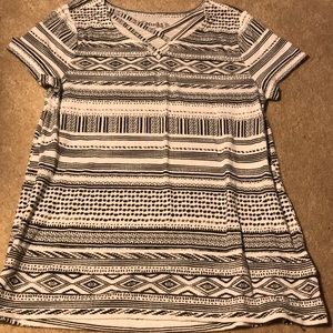 black and white designed t-shirt